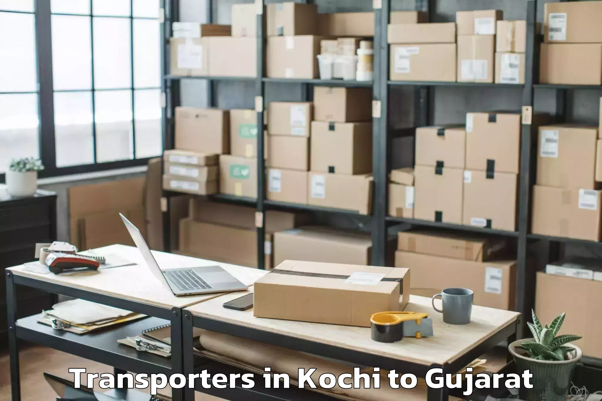 Top Kochi to Shivrajpur Transporters Available